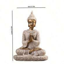 1pc Resin Buddha Figurine, Home Decor Accessory Small Buddha Statue For Foyer Gifts Birthday Graduation