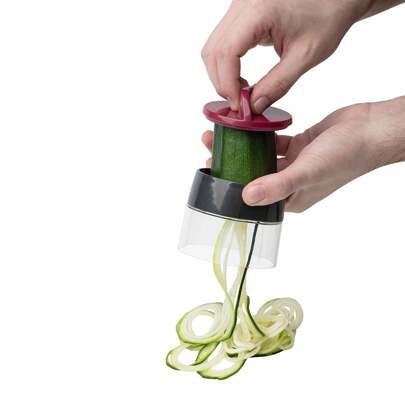 Jata ENVÍO 24-48 HORAS. JATA HOGAR HMAQ4508 - Cortador de verduras, Espiralizador de Verduras, Rallador de Verduras. Espaguetis calabacín máquina manual. 4 cuchillas acero inox. Diferentes cortes. Pasta Vegetal