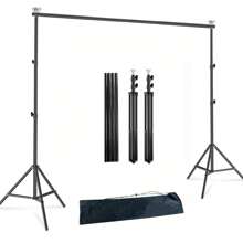 Photo Studio Backdrop Support, Wedding Arch Backdrop Stand, 10x6.5ft High Adjustable Background Stand For Ceremony Birthday Anniversary Bridal Floral Stand Decoration