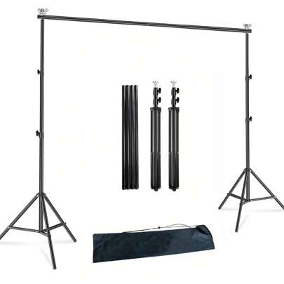 10x6.5ft Adjustable Photography Backdrop Stand, Wedding Arch Backdrop Frame, Suitable For Ceremony, Birthday, Anniversary, Bridal Floral Decor