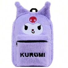 Hello Kitty Fluffy Backpack Cute Plush Kawaii Rucksack Travel Fashion Daypack Bag Anime Gift - Purple - View 1