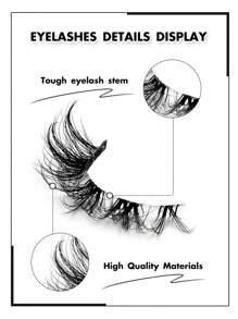 Rikuaild 7 Pairs 5D Natural Cluster False Eyelashes Short Stalk Clear Band Lashes With Cat Eye Effect For Cartoon Style Eye Makeup Fox Style Natural & Long & Wispy False Eyelashes For Daily Party Makeup Cat Eye & Fairy Style False Lashes
