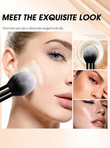 6/26/36/62PCS Makeup Tools Set Including:36PCS Makeup Brush Set+6PCS Makeup Sponges+3PCS Mini Makeup Sponges+6PCS Triangle Powder Puffs+6PCS Mini Air Cushion Powder Puffs+1pc Eyelash Curler+1pc Hairband+2PCS Hand Bowl Strap+1pc Makeup Brush Cleaning Tools - 黑色 - 查看 3