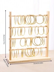 Soporte de madera para exhibir joyas, organizador de accesorios para collares, coleteros, pulseras, accesorio de mostrador - Registro amarillo - Ver 13