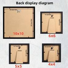1 buah/3 buah/Set, Bingkai Foto Dekorasi Rumah Minimalis Ukuran 4x4", 5x5", 6x6", 10x10" Berbagai Warna, Cocok untuk Diletakkan di Meja atau Dipasang di Dinding, Hadiah Ulang Tahun, Wisuda - MultiWarna - View 4