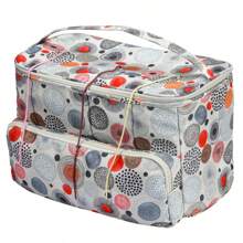 1 túi đựng đồ đựng len dung tích lớn có túi đựng phụ kiện, túi vải polyester đựng len, kim, móc len, dụng cụ đan len tự làm và đồ thêu len, hộp đựng phụ kiện đan len đa năng có lỗ thoát len - Nhiều màu - Xem 12