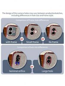 挂绳新款手机 16 四角防摔壳+闪亮粉色纸珍珠挂绳闪亮粉色圆形化妆镜磁力支架一体式手机壳适用于 Galaxy I-Phone 16 Pro 16Pro Max 三星 S25/S25Plus/S25Ultra XM HW RM Oppo 防水防震防刮 - 粉色 - 查看 6