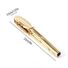 1pc Easy Grip Gold Tongs, Stainless Steel Food Tongs For Household