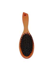 1 Peça Escova de Cerdas Naturais Pente Anti-Estático Oval Para Penteado Escova de Cabelo Com Cabo de Madeira Para Mulheres e Homens, Pente de Faia Natural Escova de Cabelo Para Cabelos Cacheados, Grossos, Longos, Secos e Úmidos, Desembaraçador, Escovas de Massagem