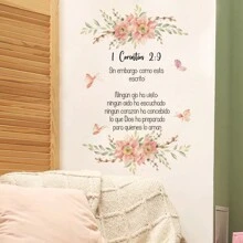 西班牙语圣经诗句乙烯基墙贴 1 Corinthians 2:9 家居装饰 适用于家庭房、卧室、育儿室、办公室或教堂 房间装饰 墙壁装饰 浴室装饰 卧室装饰 房间装饰用品 客厅装饰 房屋装饰 家居装饰 客厅墙纸贴纸 - 彩色 - 查看 5