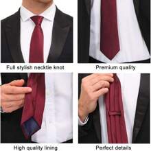 6 PCS Men's Necktie Classic Silk Tie Woven Jacquard Neck Ties