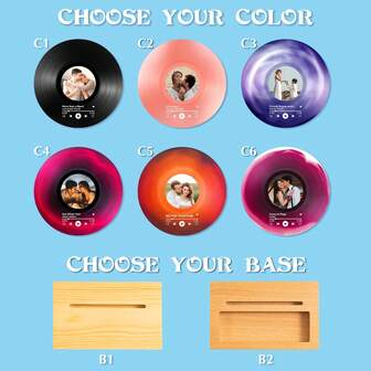 Personalized Vinyl Records, Decorative Vinyl Records With Custom Photos, Personalized Couples Gifts, Custom Acrylic Song Plaques, Musician Home Decor, Valentine's Gifts Birthday Graduation,Home Refresh,Customized Crafts,Warm Ambience,Home & Living,Christmas Home Atmosphere,Souvenirs,Reusable,Adorable,High-Quality,Elegant Living,Artful Living