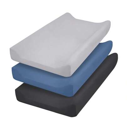 Set de 3 piezas de funda de cambiador de microfibra ultra suave, transpirable y acogedora para la mesa de cambio de pañales de bebés niños y niñas, se ajusta a la mayoría de cambiadores