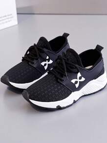 Women's Casual Sneakers With Lace-Up, Contrast Color, For Sports And Daily Wear, Summer