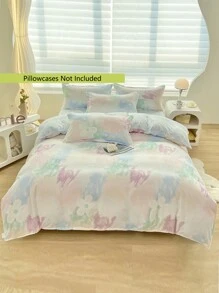 1 件全新拉绒柔软触感透气可机洗羽绒被套，吸湿排汗抗菌厚实保暖被套，适用于卧室、宿舍、儿童房、所有季节 - 暈染馬卡龍 - 查看 6