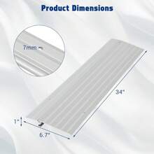 CuisinSmart Threshold Ramp With 700 LB Capacity For Wheelchairs,Aluminum Alloy Entry Ramp For Home Doorways - 1" Rise - View 3