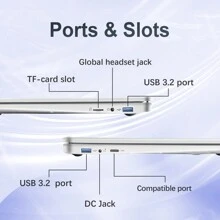 15.6'' Laptop, Student Laptop Windows 11 Pro With 16GB RAM For Home And Office, 512GB SSD Laptop With Intel N5095 High-Speed Performance Computer And 1080P Full HD Display, Dual-Band WiFi, 180° Opening Angle, Dual Speakers - US A Type Plug(110-127V) - View 4