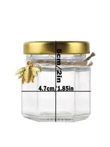 Customizable Name Glass Sealed Jar Set Trumpet Honey Bottle Bird's Nest Jam Bottling Gift Glass Bottles. - Multicolor - View 2