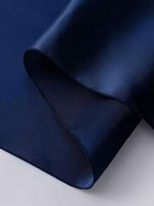 2pcs/5pcs/10pcs Navy Blue Satin Wedding Decoration Table Runners For Hotel Event Birthday Banquet Silk Ribbon Table Flags Party Table Runners - Navy Blue - View 9