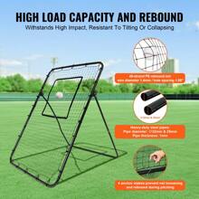 Baseball And Softball Rebound Net, 2 In 1 Left And Right Pitch Trainer, 3 Way Baseball PitchBack Baseball Pitch Rebound Trainer Nest, Rebound Net For Fielding/Throwing Practice 4&5 Adjustable Angles - 4 Adjustable Angles 4 X 6 Feet - View 5