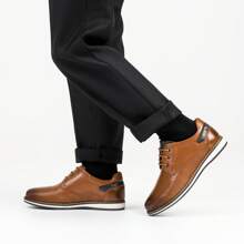 Boy's Comfortable Oxford Dress Shoes Casual & Formal Uniform Footwear - màu nâu - Xem 6