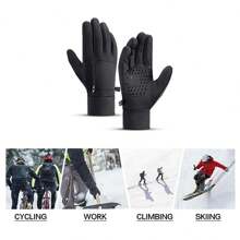 Winter Thermal Gloves For Men And Women, Windproof And Non-Slip Gloves, Warm Touch Screen Gloves For Outdoor Running, Cycling, Driving