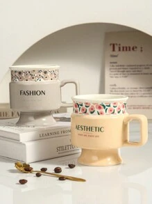 1 Stück einzigartiger Keramikbecher, geeignet für Büro, Zuhause, Restaurant, Kaffeetasse, Teetasse