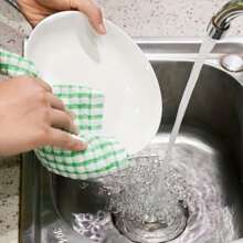 6/12 件装红色茶巾格子小毛巾色织提花厨房口巾手巾厨房巾洗碗巾洗碗巾 - 彩色 - 查看 6