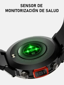 Reloj inteligente S100 militar para hombres con linterna LED 1.45" resistente 3ATM impermeable Smartwatch con 100+ modos de deportes Fitness Tracker con monitor de ritmo cardíaco sueño para iOS Android - Negro - Ver 9