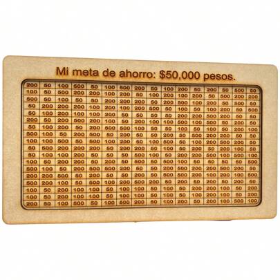 Alcancía Mi Meta de Ahorro 50mil.