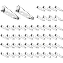 100pcs Metal Brooch Backs, 1 Inch/2.5cm Silver Pin Style Clutch Backs, Used For Making Corsages, Name Tags, Badges, Jewelry Making And DIY Crafts - Silver - View 5