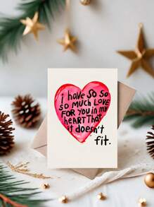 Charming 'I Love You' Greeting Card With Envelope - Perfect For Valentine's Day, Anniversary, Birthday And Proposal