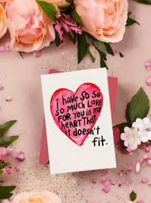 Charming 'I Love You' Greeting Card With Envelope - Perfect For Valentine's Day, Anniversary, Birthday And Proposal