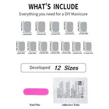 24 Chiếc Vuông Dài Pháp Đầu Giả Móng Tay Với 1 Thạch Gel Và 1 Dũa Móng Tay Ấn Vào Móng Tay dụng Cụ Làm Móng - Nhiều màu - Xem 7