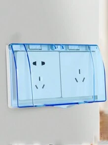 1个86型粘贴式防水插座盒浴室淋浴防水开关罩插座盖插头防溅罩卡位鱼嘴盖卫生间厨房低位防震罩 - 多色2 - 查看 9