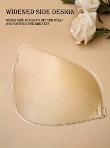 Sujetador autoadhesivo sin espalda para mujer, push-up, invisible, sin tirantes, transpirable y anti-caída, adecuado para vestidos de novia