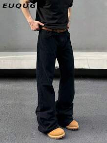 Blugi retro largi pentru bărbați, versatil, casual cu picior lat, potriviti pentru toate anotimpurile