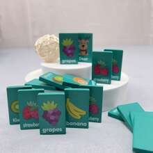 Wooden Fruit & Animal Matching Game, Tabletop Memory Matching Dominoes Puzzle Toy, Educational Logic Cognitive Development Game Cognitive Development,Brain Game,Wooden Games - Multicolor - View 8