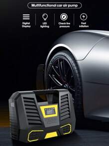 CARSUN 便携式车载空气压缩机 - 汽车配件，全新 22 缸可充电电动气泵，带数字压力表和自动充气停止功能，多功能无绳轮胎充气机，适用于汽车轮胎、自行车、摩托车和气球，节日礼物