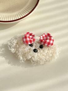1 Piece Plush Teddy Dog Cute Bangs Hair Clip ,Hair Accessory, Claw Clips, Clips For Hair, Hair Slide, Hair Claws