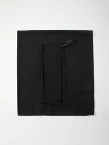 2 Stücke Damen neue Chiffon 110cm quadratischer Schal Bandana mit elastischem Band verstellbare Gesichtsmaske, muslimischer einfarbiger Hijab Kopftuch, klassische Outdoor-Tücher Set