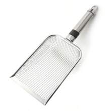 Pala para residuos de Gato, largo, pala de Metal de acero inoxidable, filtro de, pala para basura, herramienta de limpieza para mascotas, suministros para gatos - C - Ver 7