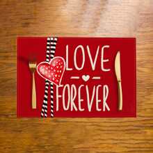 Valentine's Day Heart Table Placemats Decorative Heat Resistant Mats For Party Dining Decoration