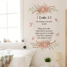 西班牙语圣经诗句乙烯基墙贴 1 Corinthians 2:9 家居装饰 适用于家庭房、卧室、育儿室、办公室或教堂 房间装饰 墙壁装饰 浴室装饰 卧室装饰 房间装饰用品 客厅装饰 房屋装饰 家居装饰 客厅墙纸贴纸 - 彩色 - 查看 4