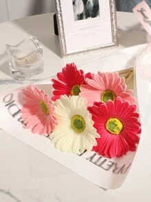 3 件/套人造非洲菊、百合、花朵、向日葵花束,配 45 厘米黄丝带,37 厘米/14.57 英寸,PU 材料,适用于春季装饰、派对、野餐、宿舍、办公室、节日和生日派对、家庭、酒店、餐厅、卧室、婚礼装饰