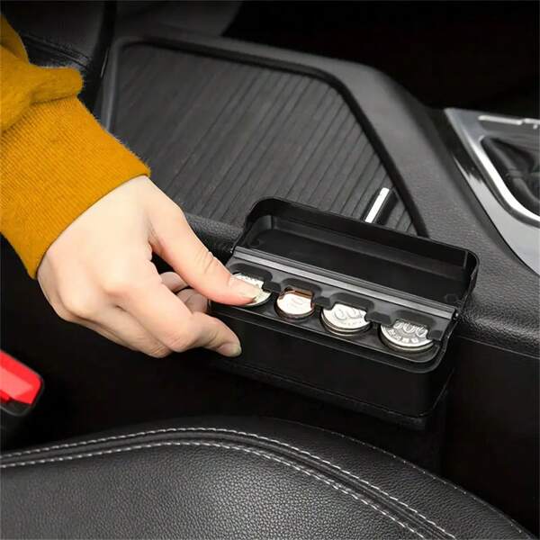 1 Stück Auto Münzaufbewahrungsbox, Münzsammler Box, kreative Aufbewahrungsbox für Autos, Aufbewahrung von Autozubehör, Heimgebrauchs-Aufbehaltskasten, tragbare Mini-Lagerbox als Aufbewahrung für Frauen, Reiseutensilien, Schulanfang, Studentenwohnheim-Ablage
