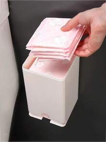 1 pièce Support mural pour serviettes hygiéniques et papier toilette dans la salle de bain, organisateur de rangement multifonctionnel avec couvercle rabattable anti-poussière, décoration de salle de bain et décoration d'automne