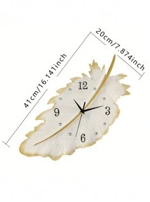 New Modern Feather Minimalist Art Wall Clock, Fashionable Clocks For Home Living Room, Simplistic Creative Viral Wall Clock, Silent Clock, Suitable For Home, Hotel, Hallway Wall Decor Gifts Birthday Graduation Room Decor Clock Wall
