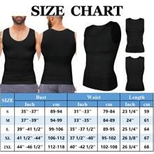 Men Compression Shirts Slimming Body Shaper Vest Workout Tank Top Tummy Control Shapewear Tight Undershirt - Black - View 11