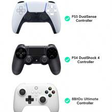 SLANGO Foulka Professional Controller Thumbstick Grips 4PCS Compatible With PS4/PS5, X-BOX, 1 High-Rise, 1 Mid-Rise, 2 Silicone Thumbstick Covers Performance Grips For Playstation - 黑色 - 查看 5